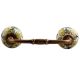 Green Leaf Floral Ceramic Bridge Handle